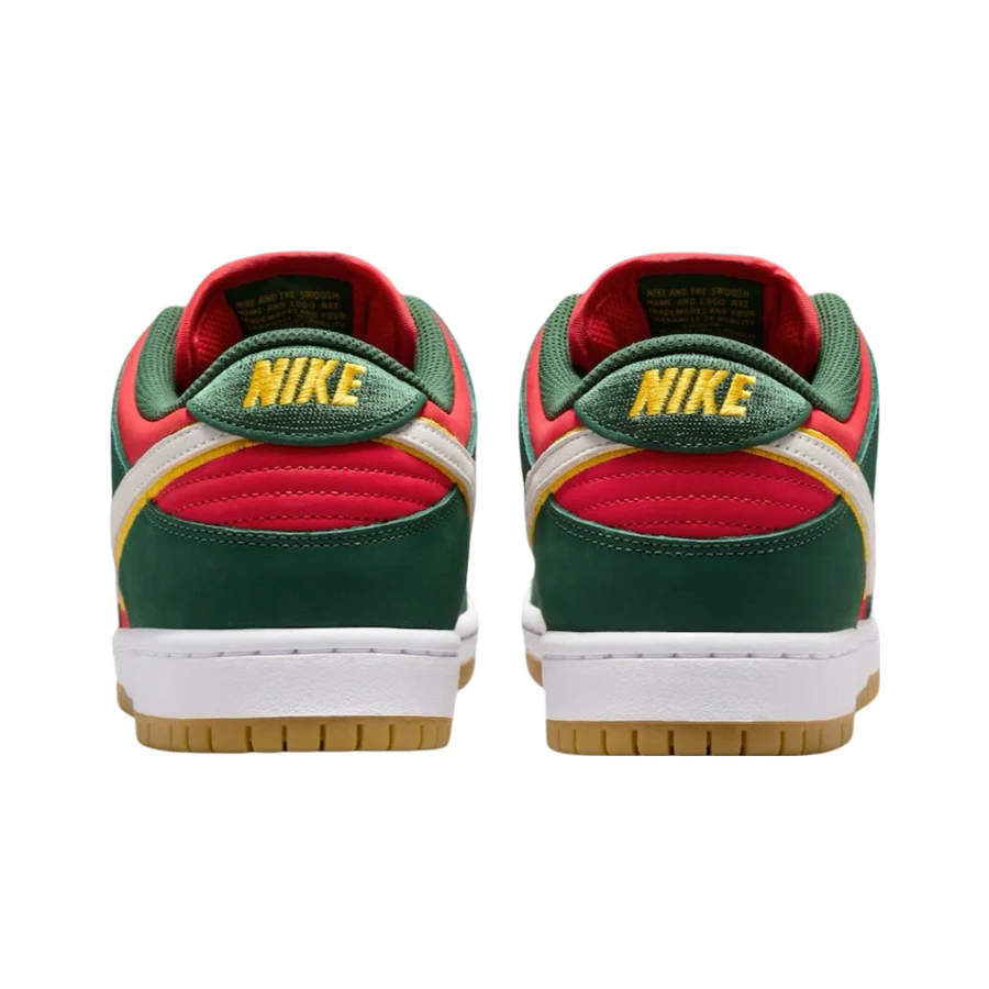 Nike SB Dunk Low Pro Premium - Fir/White-University Gold-Fire Red - Image 5