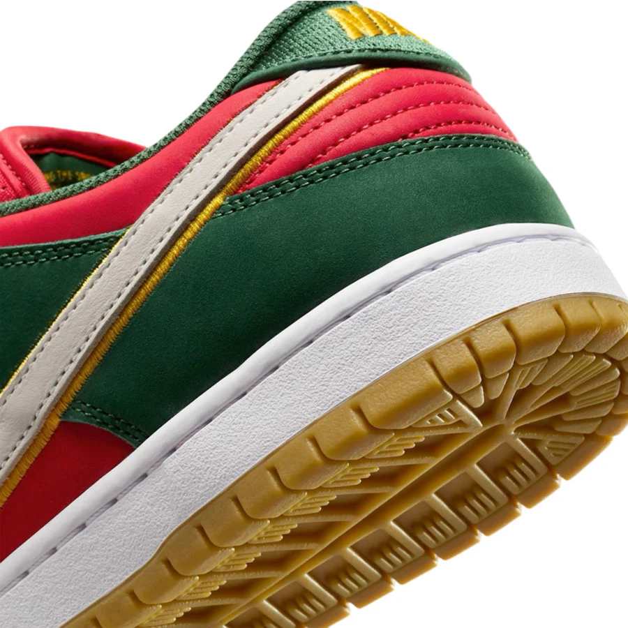 Nike SB Dunk Low Pro Premium - Fir/White-University Gold-Fire Red - Image 8