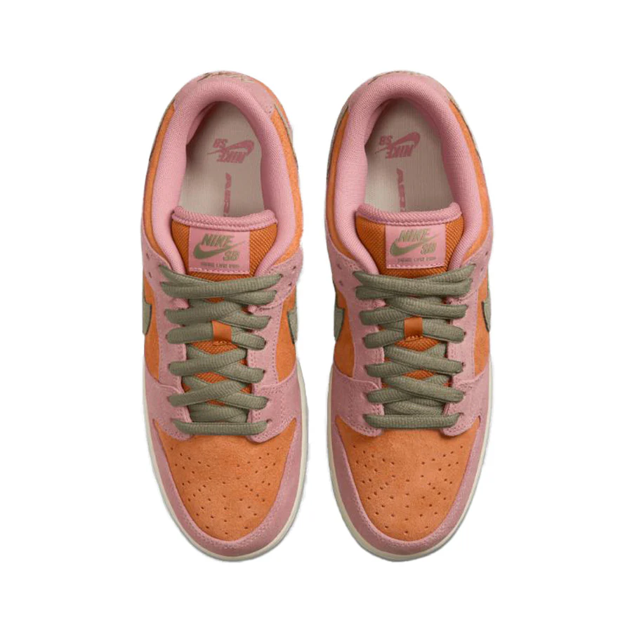 Nike SB Dunk Low Pro - Red Stardust/Neutral Olive-Monarch - Image 4