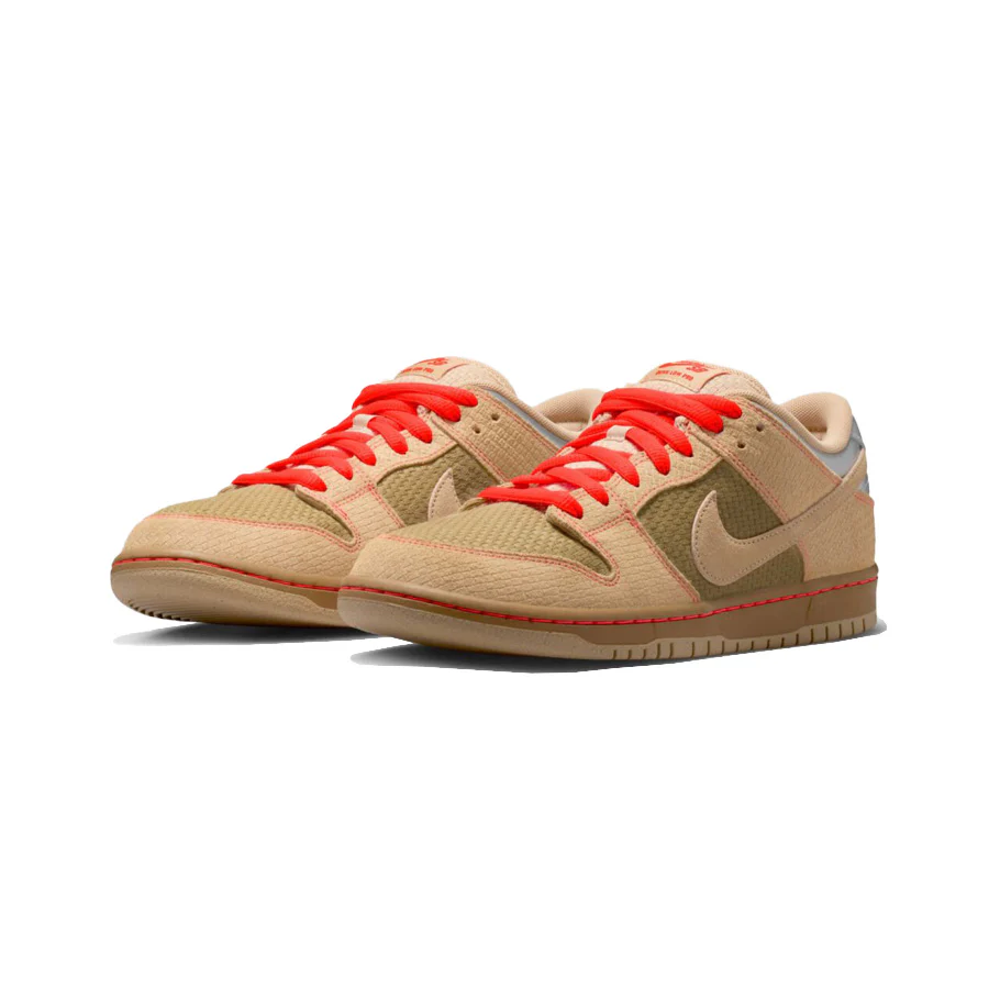 Nike SB Dunk Low Pro Shoe Canvas/Vachette Tan-Parachute Beige - Image 3