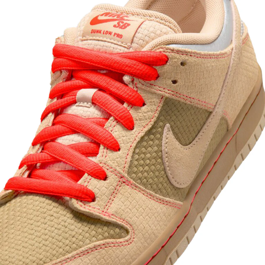 Nike SB Dunk Low Pro Shoe Canvas/Vachette Tan-Parachute Beige - Image 8