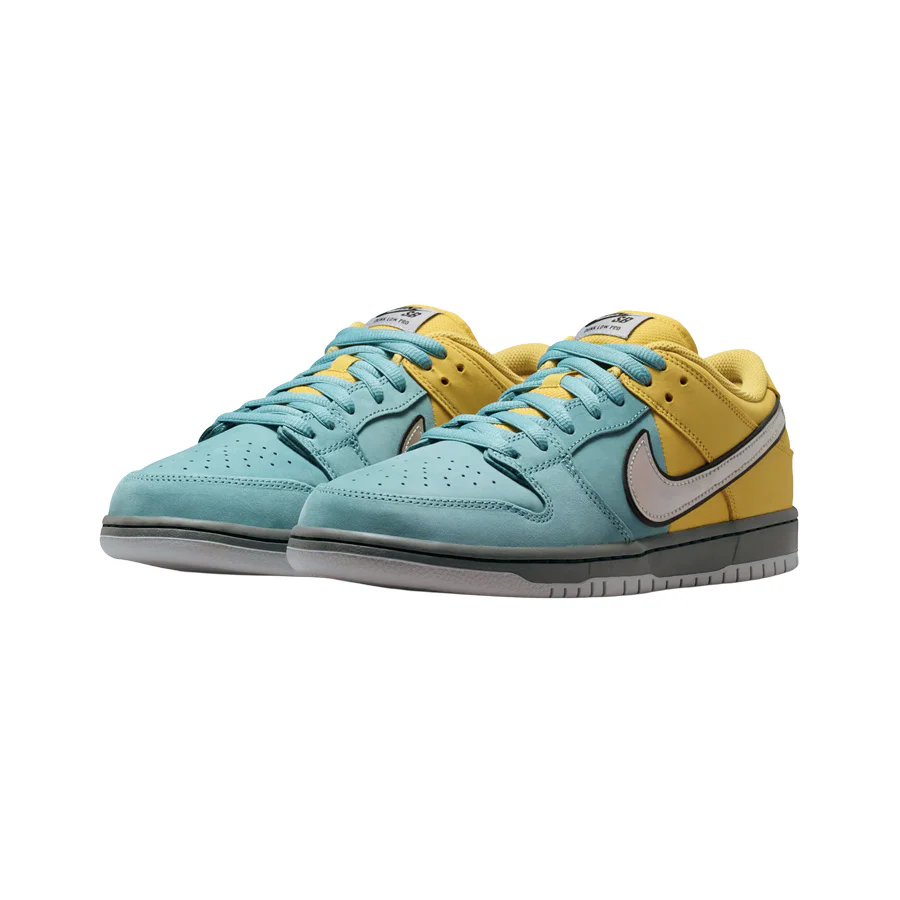Nike SB Dunk Low Pro Shoe Lightning/Wolf Grey-Denim Turq - Image 3