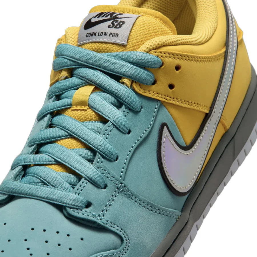 Nike SB Dunk Low Pro Shoe Lightning/Wolf Grey-Denim Turq - Image 8