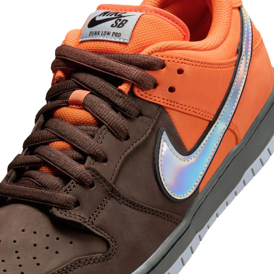 Nike SB Dunk Low Pro Shoe Safety Orange/ Wolf Grey-Baroque Brown - Image 7