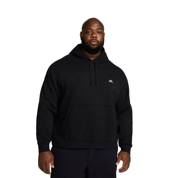 Nike SB Essential Logo Fleece Pullover Hoodie Black/White