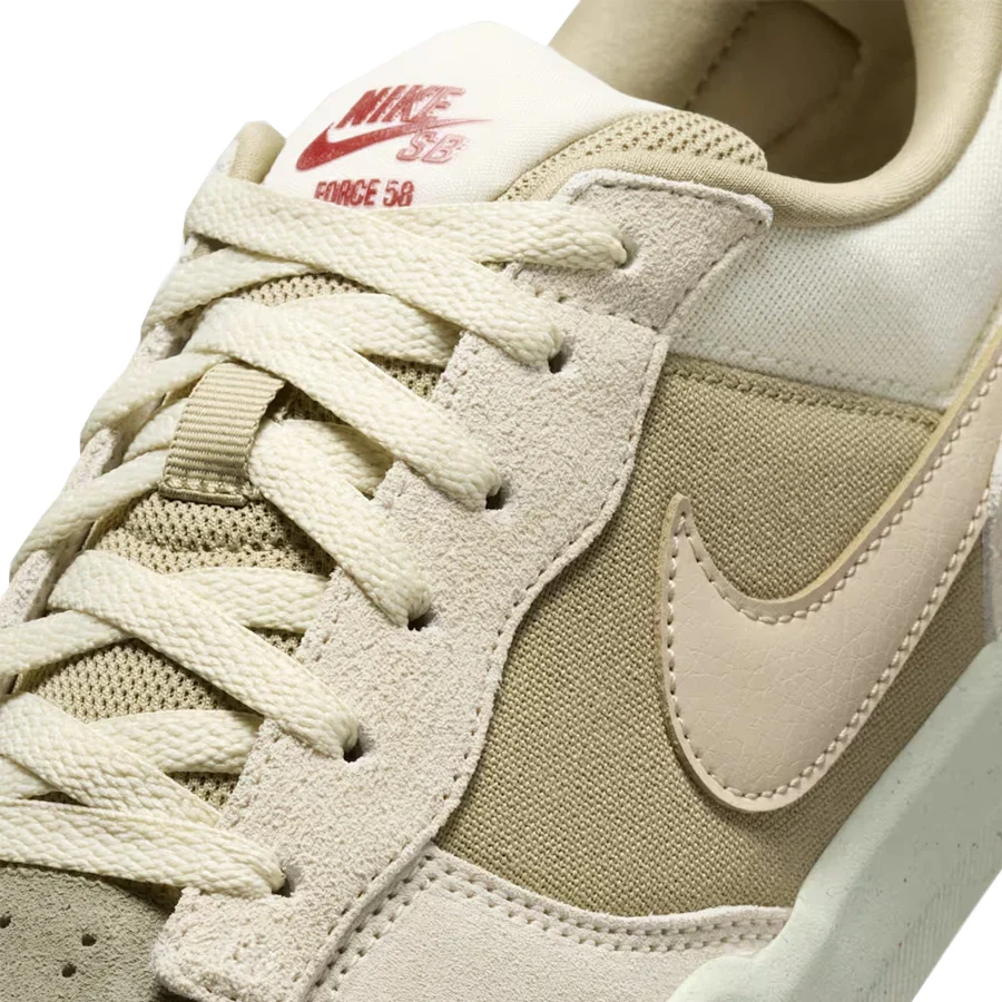 Nike SB Force 58 Shoe Coconut Milk/Linen-Neutral Olive - Image 7