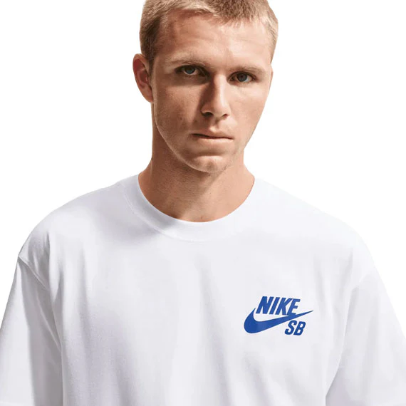 Nike SB LBR Logo T-Shirt White/Game Royal - Image 3