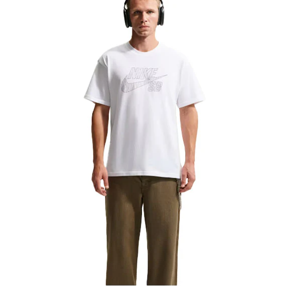 Nike SB LSE Logo Fill T-Shirt White/Neutral Olive