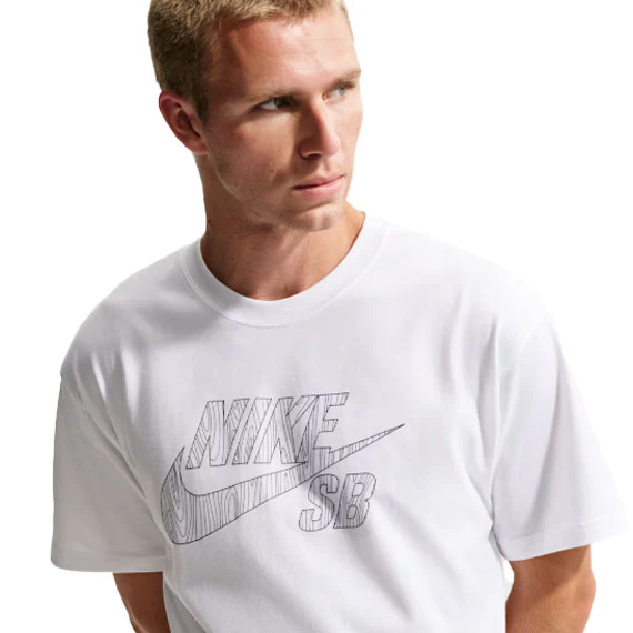 Nike SB LSE Logo Fill T-Shirt White/Neutral Olive - Image 2