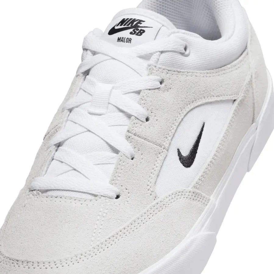 Nike SB Malor - White/Black-Summit White - Image 6