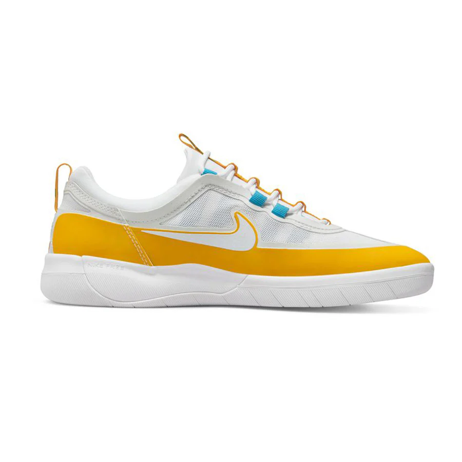 Nike SB Nyjah Free 2 - Dark Sulfur/White-Laser Blue - Image 7