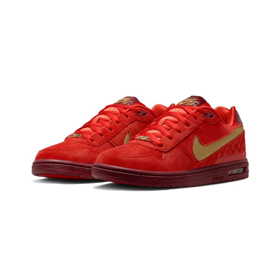 Nike SB P Rod Zoom Air Low Show Habanero Red/Club Gold-Team Red - Image 3
