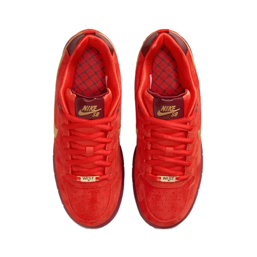 Nike SB P Rod Zoom Air Low Show Habanero Red/Club Gold-Team Red - Image 4