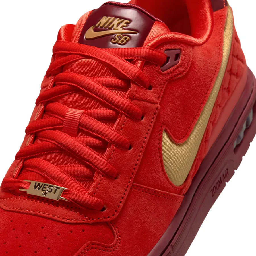 Nike SB P Rod Zoom Air Low Show Habanero Red/Club Gold-Team Red - Image 7