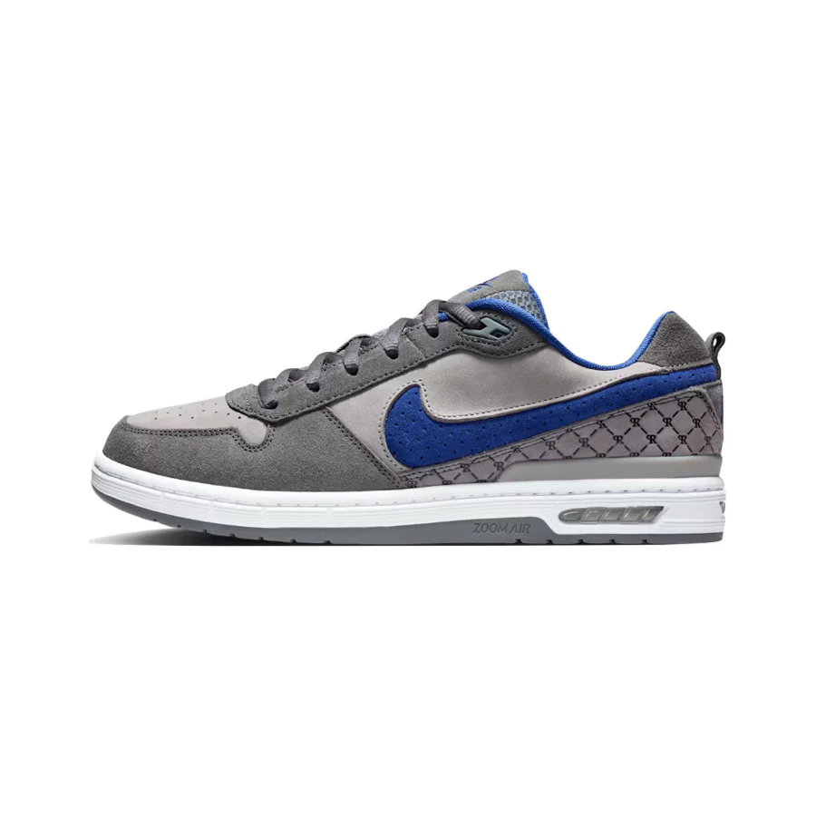 Nike SB Paul Rodriguez Zoom Air Low Shoe Flint Grey/Deep Royal Blue - Image 2