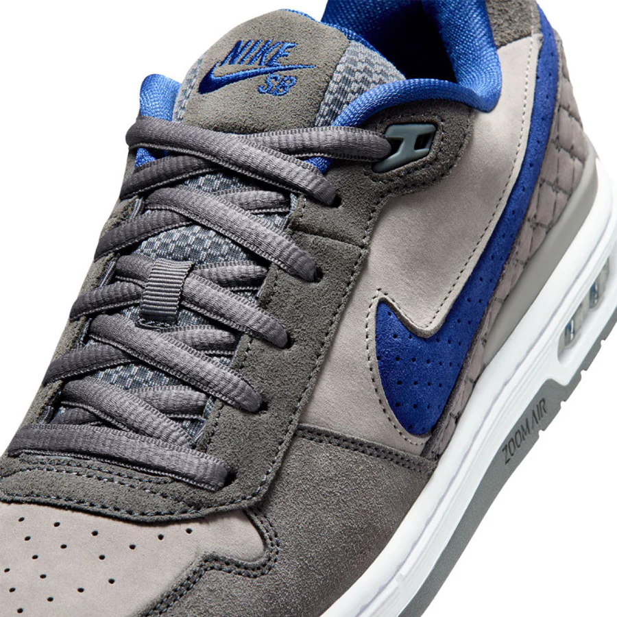 Nike SB Paul Rodriguez Zoom Air Low Shoe Flint Grey/Deep Royal Blue - Image 7