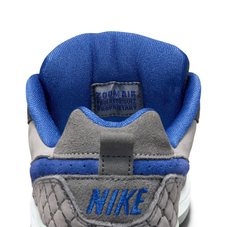 Nike SB Paul Rodriguez Zoom Air Low Shoe Flint Grey/Deep Royal Blue - Image 9