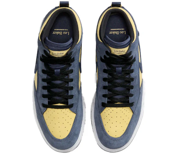 Nike SB React Leo - Thunder Blue/Thunder Blue-Saturn Gold - Image 4