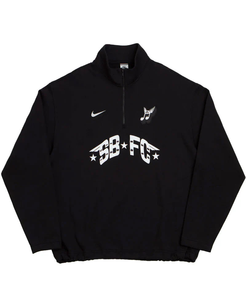 Nike Sb Skate 1/2 Zip Fleece Crew Black/Dark Smoke Grey/Black