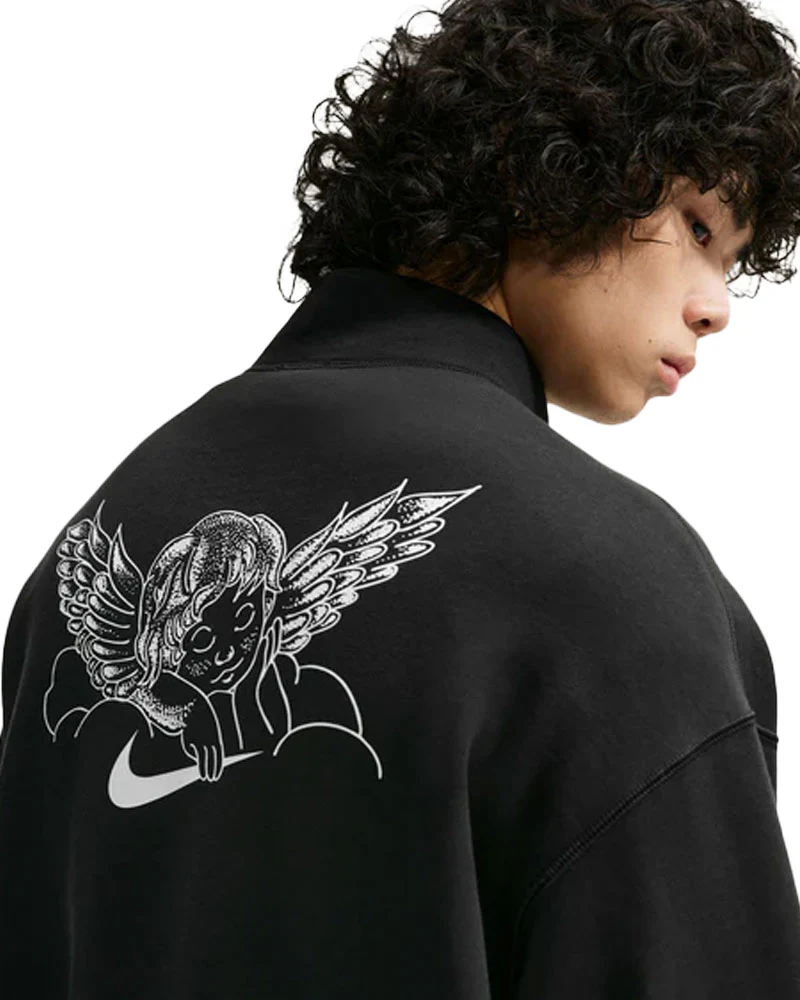 Nike Sb Skate 1/2 Zip Fleece Crew Black/Dark Smoke Grey/Black - Image 3