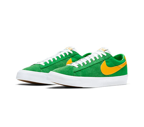Nike SB Zoom Blazer Low Pro GT - Lucky Green/University Gold-Blk-Wht - Image 2