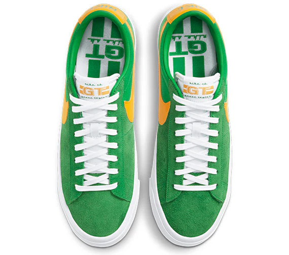 Nike SB Zoom Blazer Low Pro GT - Lucky Green/University Gold-Blk-Wht - Image 4