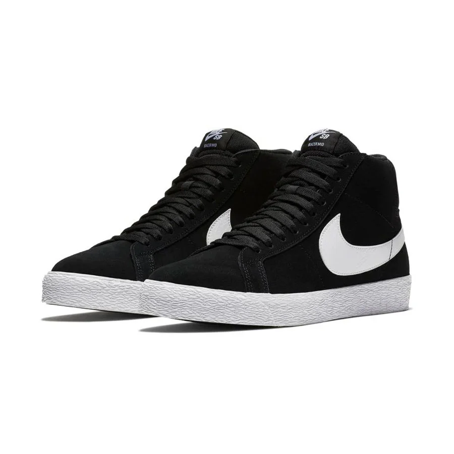 Nike SB Zoom Blazer Mid - Black/White-White-White - Image 2
