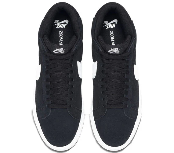 Nike SB Zoom Blazer Mid - Black/White-White-White - Image 4