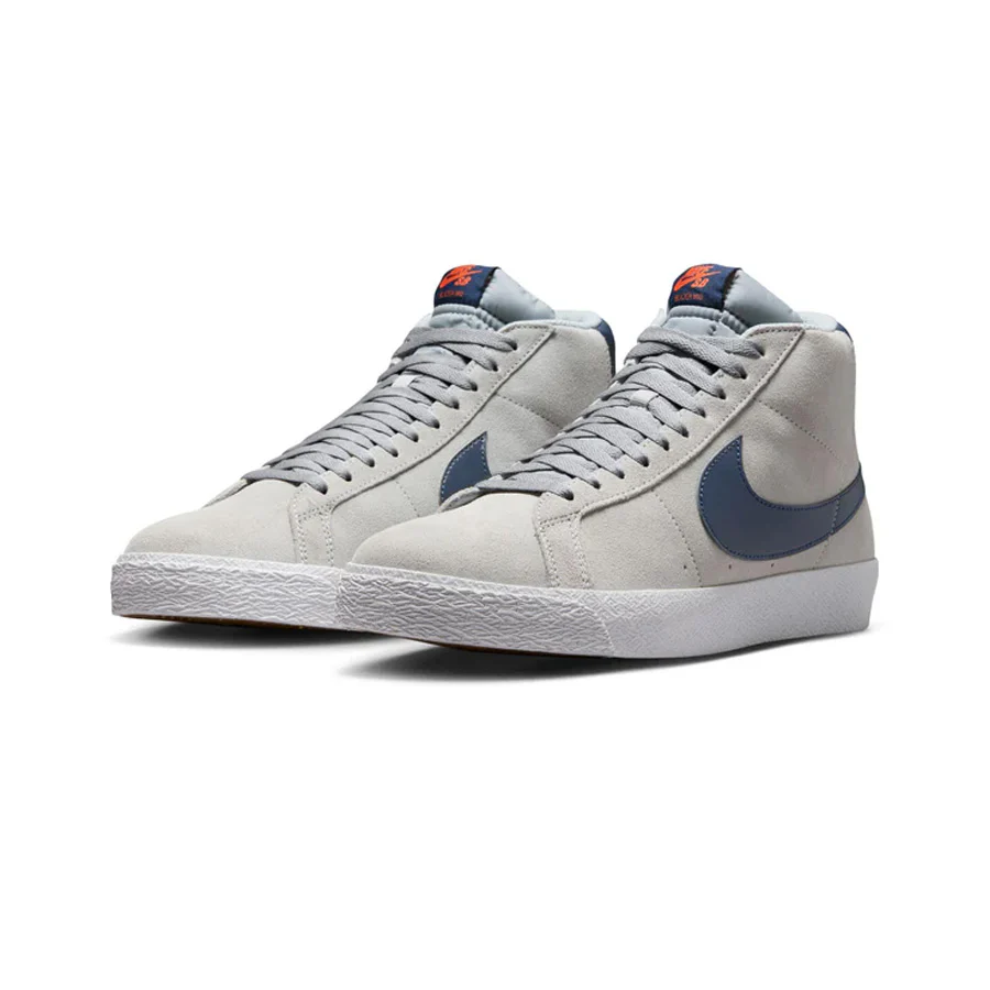 Nike SB Zoom Blazer Mid - Wolf Grey/Midnight Navy-Cosmic Clay - Image 3