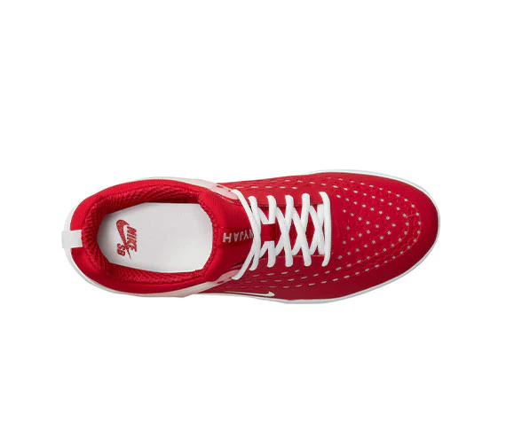 Nike SB Zoom Nyjah 3 - University Red/White-University Red - Image 3