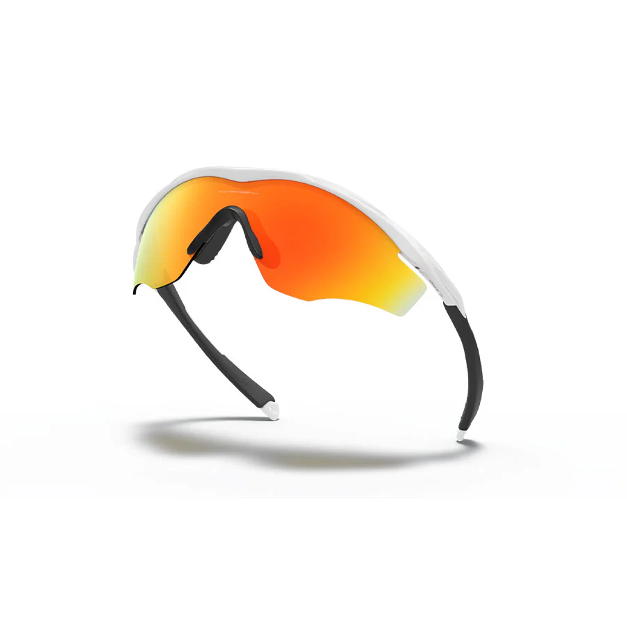 Oakley M2 Frame XL Sunglasses Polished White/Fire Iridium - Image 4