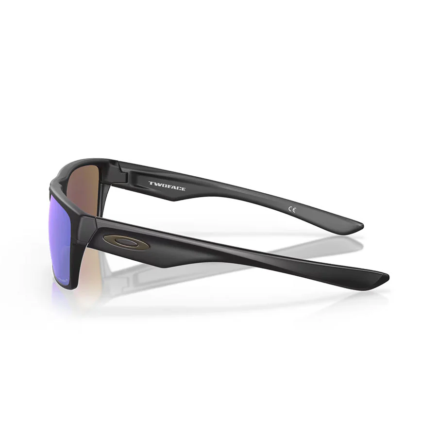 Oakley Two Face Sunglasses Matte Black/Prizm Sapphire Polar - Image 2