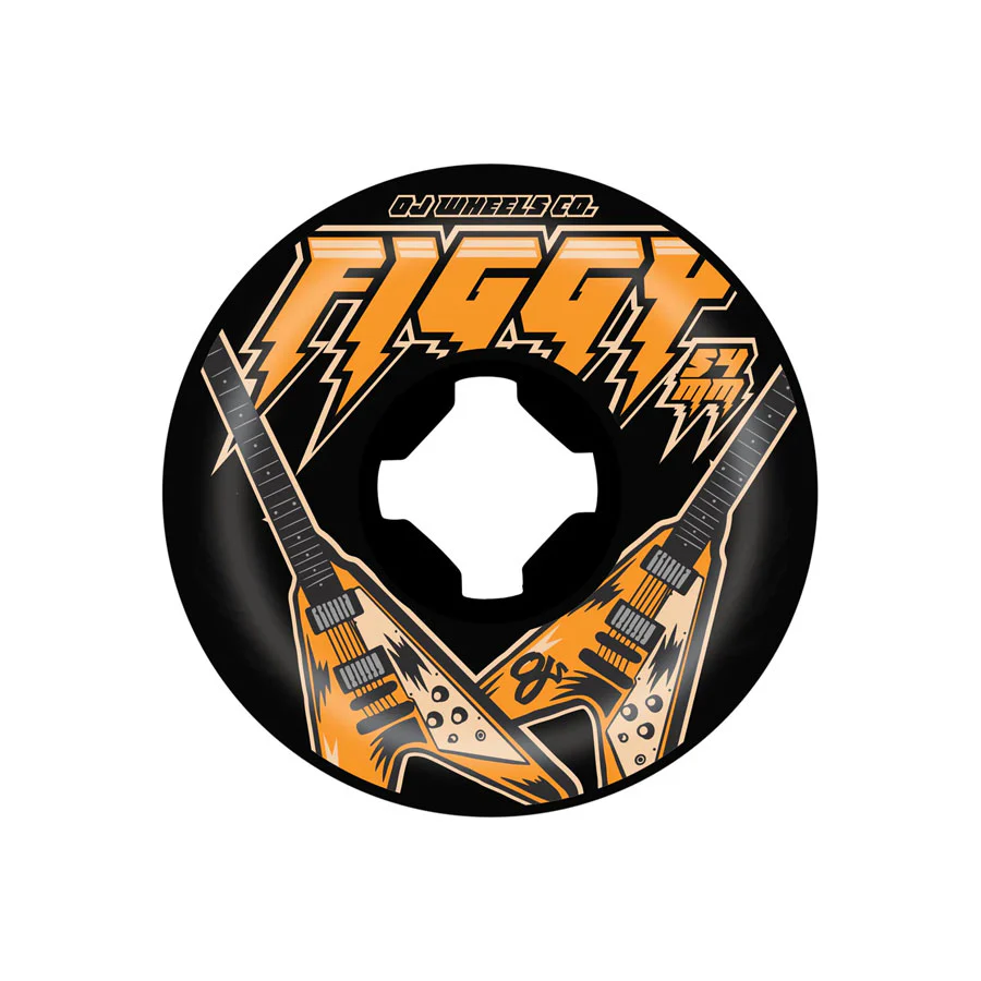 Ojs Figgy Flying V Mini Combos Blk/Wht 99A Wheels 54mm