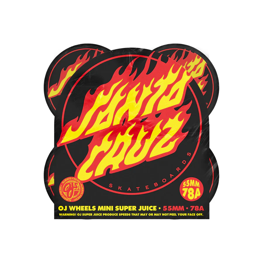 Ojs Flame Dot Mini Super Juice Wheels Black 78A 55mm - Image 3
