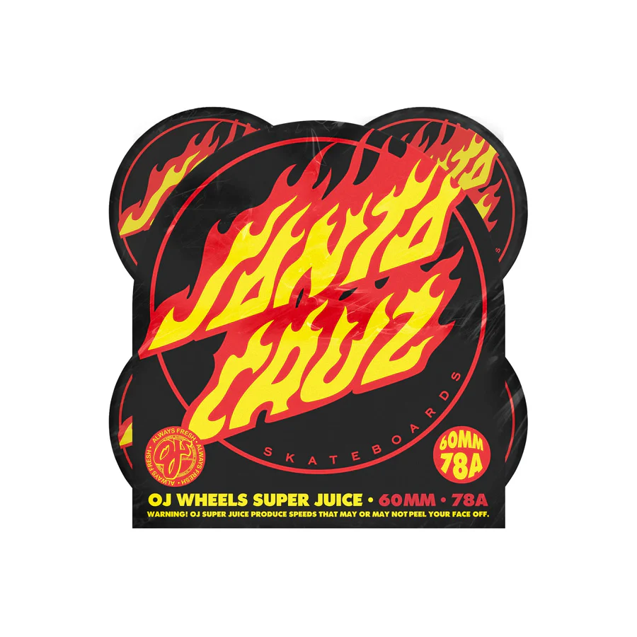Ojs Flame Dot Super Juice Wheels Black 78A 60mm - Image 3