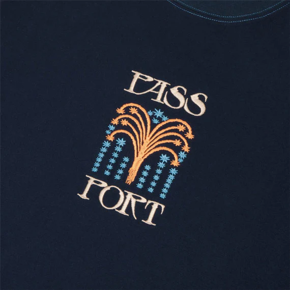 Passport Roman Candle T-Shirt Navy - Image 2