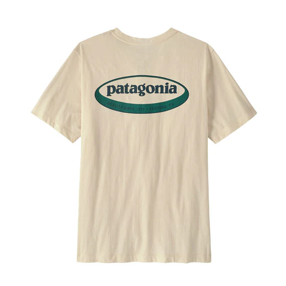 Patagonia 95 Oval Logo T-Shirt Undyed Natural - Image 2