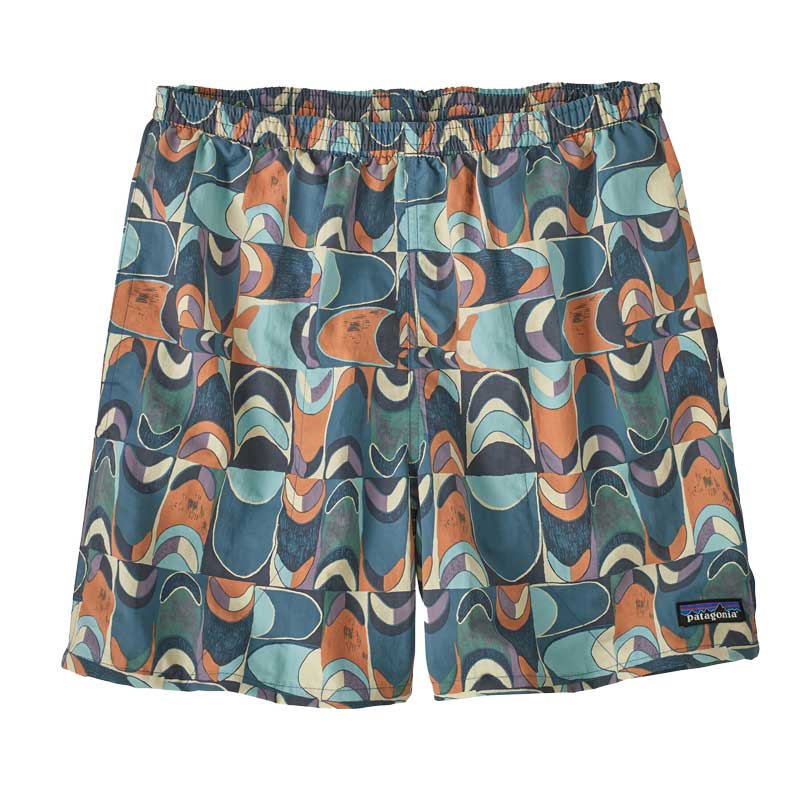 Patagonia Baggies Short 5 Inch Swallowtail Geo Still Blue