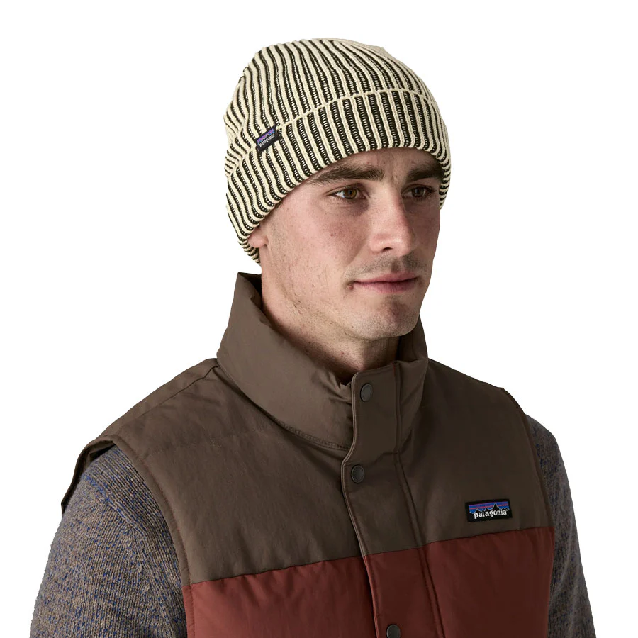 Patagonia Fishermans Rolled Beanie Contrast Stripe/Black 2026 - Image 2
