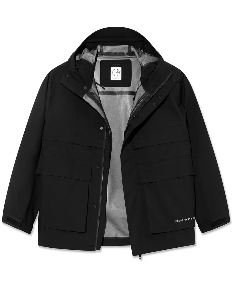 Polar Cargo Shell Jacket Black - Image 3