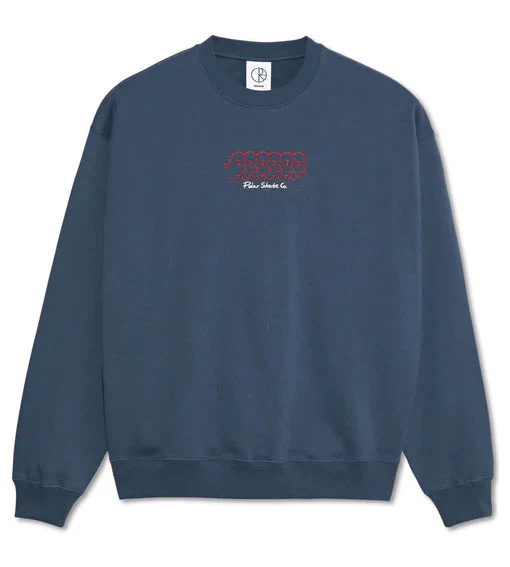 Polar Dave Crewneck Faces - Grey Blue