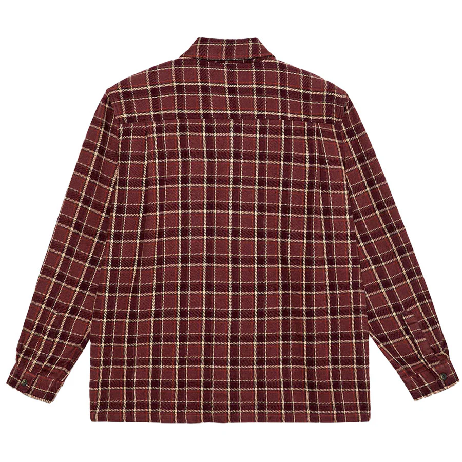 Polar Mike Long Sleeve Flannel Oxblood Check - Image 2