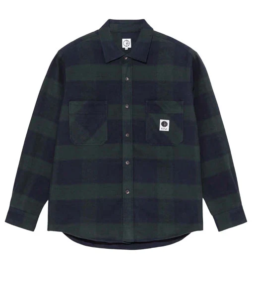 Polar Mikie Flannel Button Down Shirt - Navy/Teal