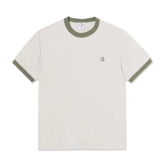 Polar Ringer T-Shirt Pale Taupe/Army Green