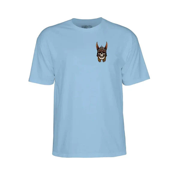 Powell Peralta Anderson Skull T-Shirt Carolina Blue - Image 2
