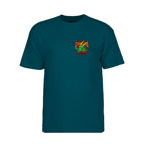 Powell Peralta Caballero Street Dragon T-Shirt Midnight Teal - Image 2