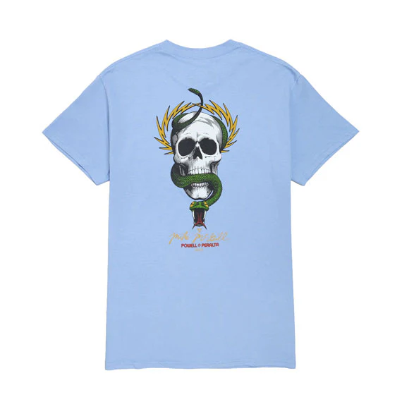 Powell Peralta Mcgill Skull & Snake T-Shirt Carolina Blue