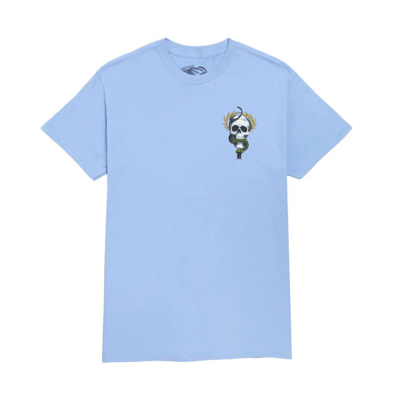 Powell Peralta Mcgill Skull & Snake T-Shirt Carolina Blue - Image 2