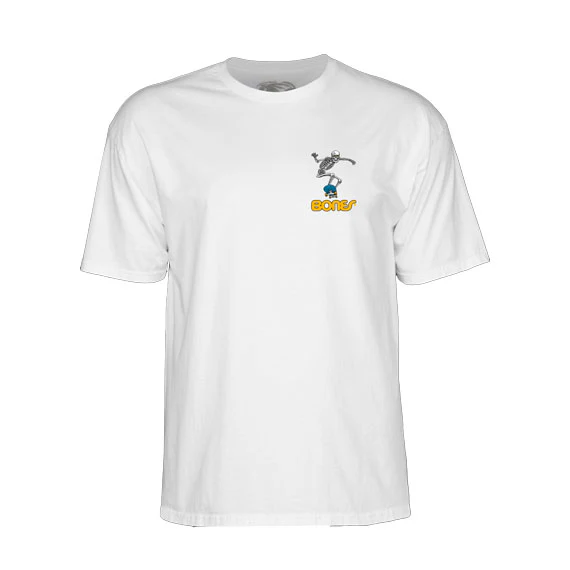 Powell Peralta Skateboard Skeleton T-Shirt White - Image 2