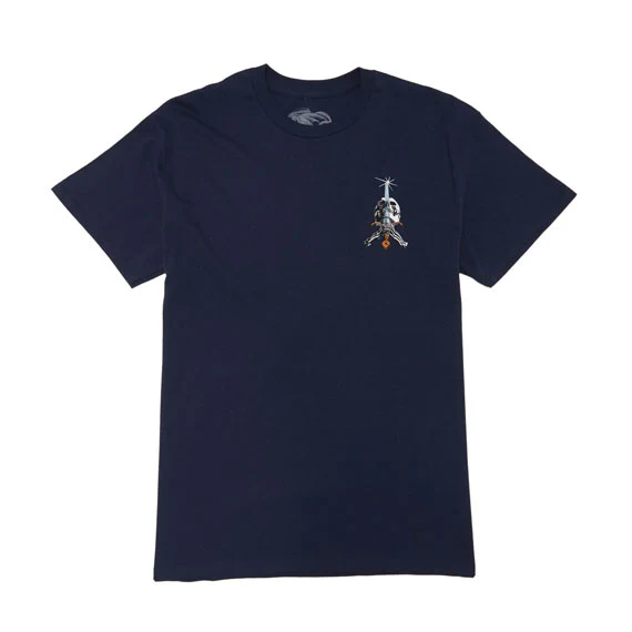 Powell Peralta Skull & Sword T-Shirt Navy - Image 2